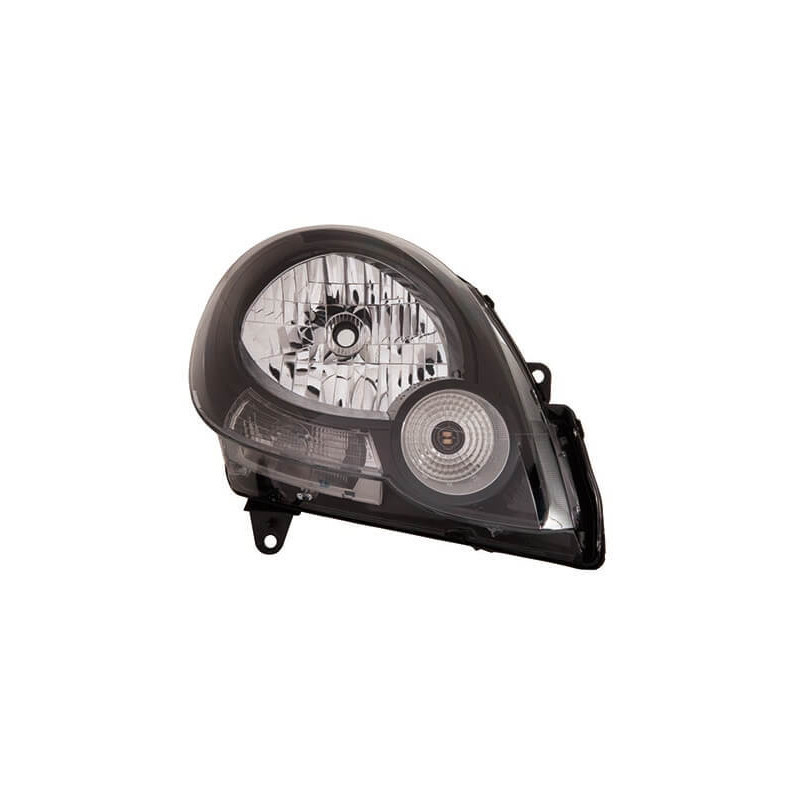 Phare avant droit H4 noir Renault Kangoo 2 phase 1 2008-2013 - Europhare