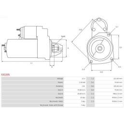 Démarreur 1.50 kW  pour BMW 6er 5er E63 E60 E64