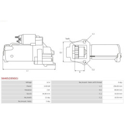 Démarreur 2.00 kW pour Ford Transit Custom Kasten Peugeot Boxer