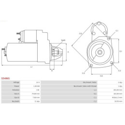 Démarreur 12 V 1.4 kW  pour Mazda 3 2.0 1.5 1.6 CX-3 CX-5