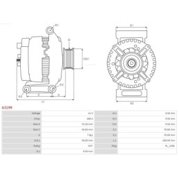 Alternateur pour CHRYSLER 300 C Touring (LX, LE) 1.5 52.5 11 04896808AB