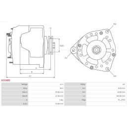 Alternateur pour RENAULT 4 (112) 4 (R21, R23) 12 4.5 3292554