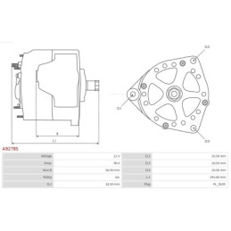 Alternateur pour MERCEDES-BENZ CLASSE C (W124) 5 0081545102