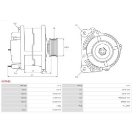 Alternateur pour NISSAN NP300 Navara Pickup (D23) 5 50 11 15 231004JA0B