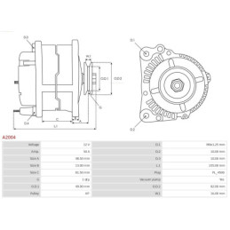 Alternateur pour OPEL Campo (TF0, TF1) Monterey A (M92) 4.9 7 4310890