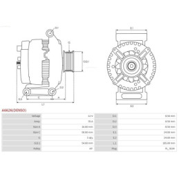 Alternateur pour FORD KA (RU8) pour FIAT 500 (312) 46542889