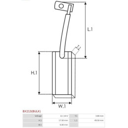 2x Balais alternateur Charbon De Démarreur BX213(BULK) pour BMW Série 7 (E32) 6 010651