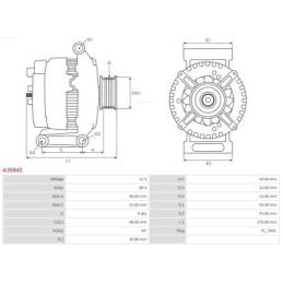 Alternateur pour FORD KA (RB) 1451865