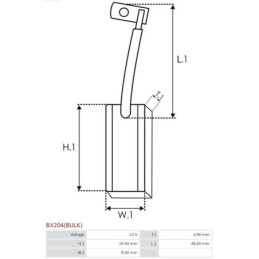 50x Balais alternateur Charbon De Démarreur BX204(BULK) pour Volkswagen GOL I 4.9 BX204(BULK)