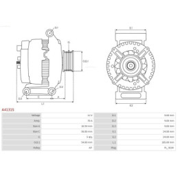 Alternateur pour FORD KA (RU8) pour FIAT 500 (312) 4 7 21.7 51709133