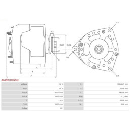 Alternateur pour DAIHATSU Hijet (S8) 125564A1