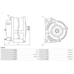 Alternateur pour FIAT Ducato (250, 290) 5 50 14 1613272480