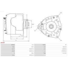 Alternateur pour JAGUAR S-Type (X200) XK Coupe (X150) 02C2P1974