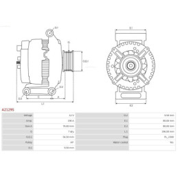 Alternateur pour PORSCHE Cayenne (9PA) 2506160