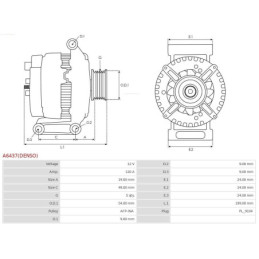 Alternateur pour FIAT 500 (312) GRANDE PUNTO (199) 51788658