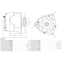 Alternateur pour HONDA CIVIC VI Fastback (MA, MB) GNU2396