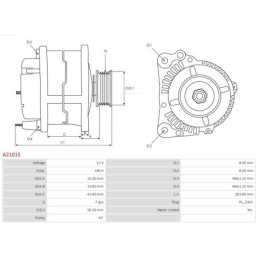 Alternateur pour AUDI A8 (4E2, 4E8) 077903015Q