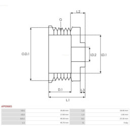 Poulie alternateur Poulie d'Alternateur pour BMW Série 3 Limousine (E46) 12311432988