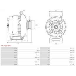 Alternateur pour MERCEDES-BENZ CLK (C209) 04801250AA