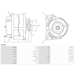 Alternateur pour MAZDA 323 F VI (BJ) FAMILIA VI (BJ) A002TB1298