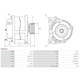 Alternateur pour OPEL Corsa C Break (X01) COMBO Tour 6204199