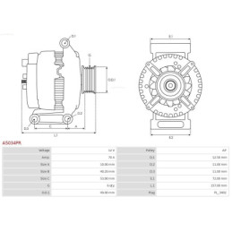 Alternateur pour FORD FUSION (JU) pour MAZDA 2 (DY) 2S6T10300CB