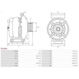 Alternateur pour FORD TRANSIT MK-7 TRANSIT MK-7 Bus 1404792