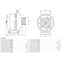 Alternateur pour VOLVO XC90 I (275) C30 (533) V70 II (285) 36050262