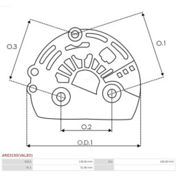 Régulateur d'alternateur (VALEO) pour OPEL Vivaro A Combi (X83) 7701058244