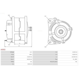 Alternateur pour OPEL Corsa C Break (X01) Meriva A (X03) 6204199