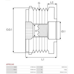 Poulie roue libre alternateur Poulie d'Alternateur pour SAAB 9-3X 1204151