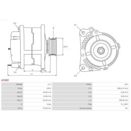 Alternateur pour SUZUKI SWIFT III (MZ, EZ) JIMNY (FJ) 3140084A10