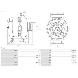 Alternateur pour FORD Fiesta Mk6 Break (JA8, JR8) 1.5 11 1469714