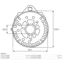 Palier de transmission alternateur pour TOYOTA STARLET (EP91) 68.8 2735916180