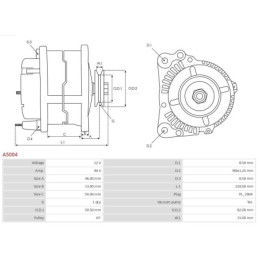 Alternateur pour MITSUBISHI PAJERO II (V3W, V2W, V4W) 4.9 8 A3T07483