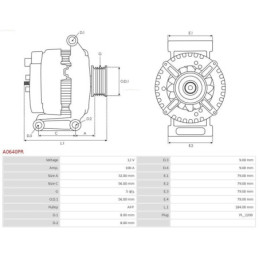 Alternateur pour OPEL Zafira A (T98) Astra G CC (T98) 09152147