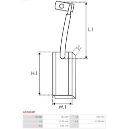 2x Balais alternateur Charbon De Démarreur pour RENAULT 11 (B/C37) AB3004P