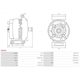 Alternateur pour MERCEDES-BENZ Citaro (O 530) 21 17 0141544702