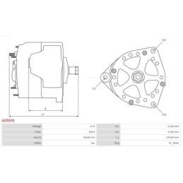 Alternateur pour JOHN DEERE Series 5 Series 5020 Series 6 5 AL111676