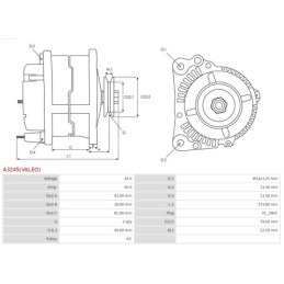 Alternateur pour MITSUBISHI Canter (FE5, FE6) VI 3730041700