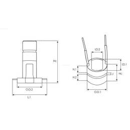 Bague collectrice alternateur pour RENAULT TRUCKS PREMIUM 2 ASL9054S